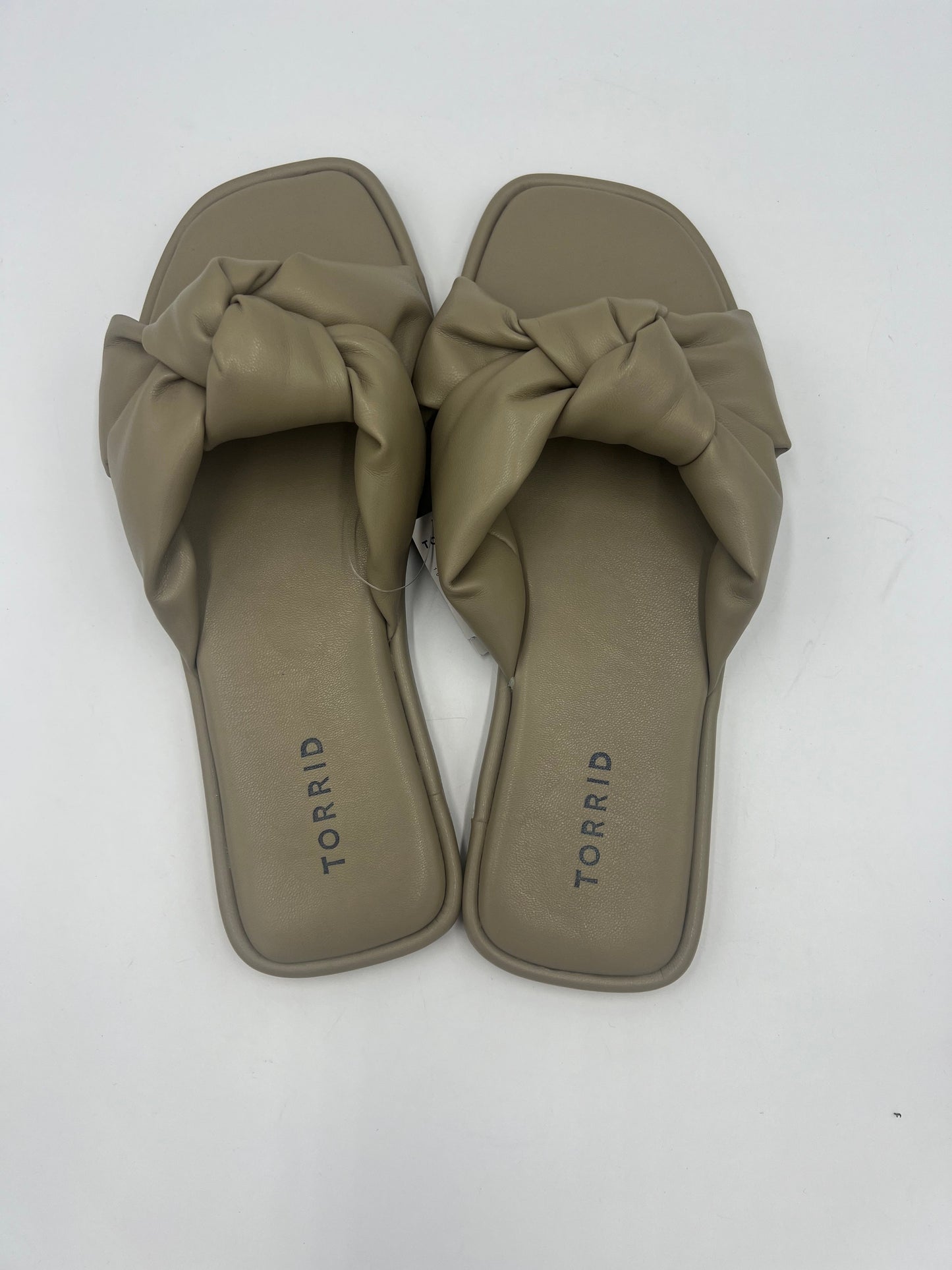 Like New! Taupe Sandals Flats Torrid, Size 9