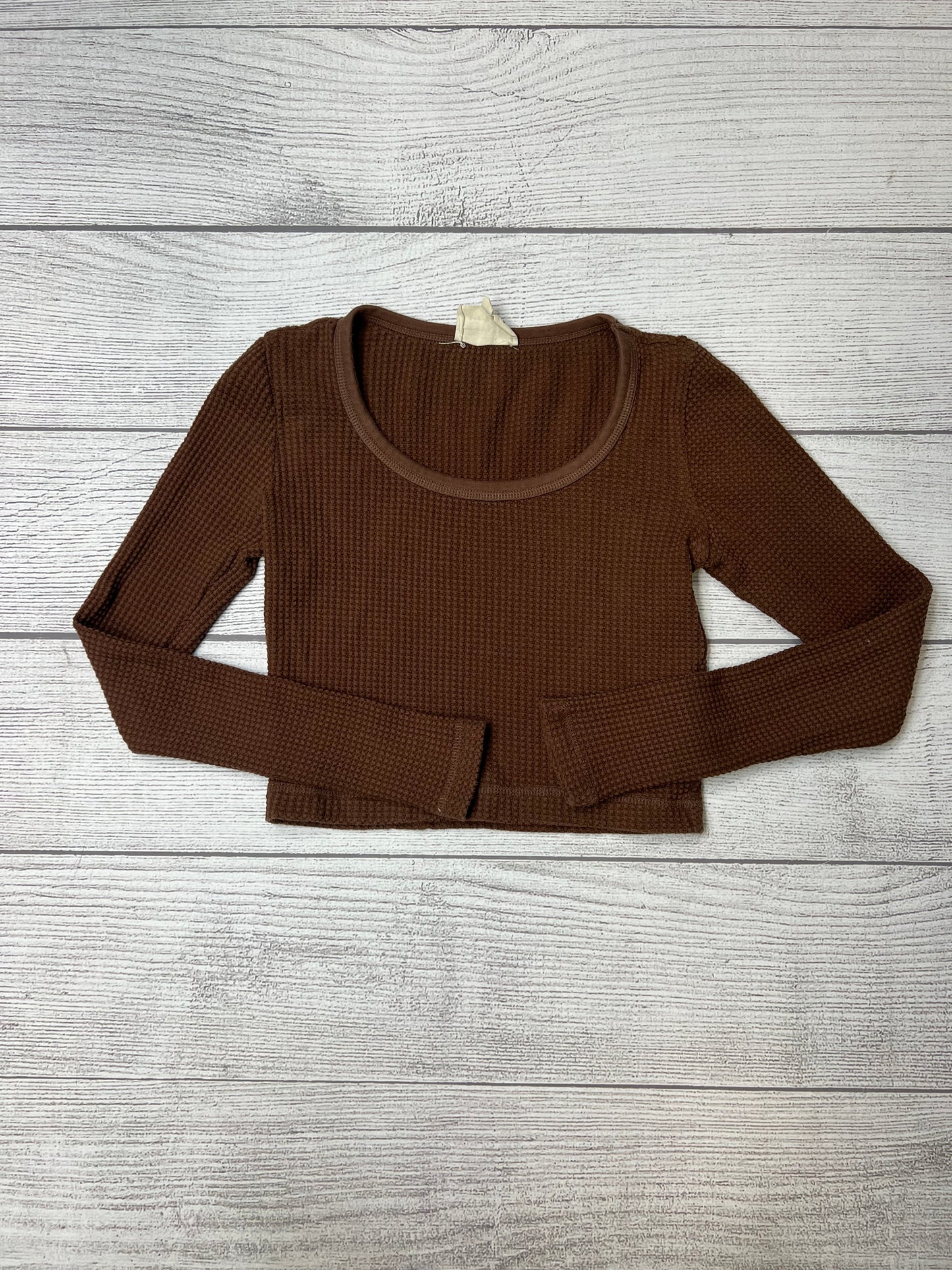 Brown Top Long Sleeve Madewell, Size Xs