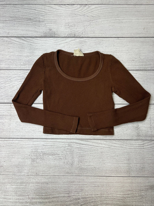 Brown Top Long Sleeve Madewell, Size Xs