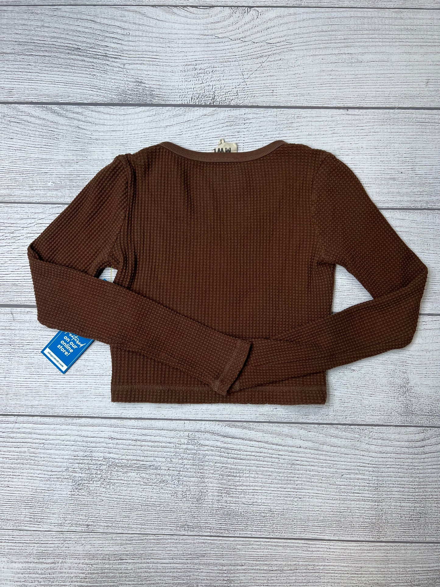 Brown Top Long Sleeve Madewell, Size Xs