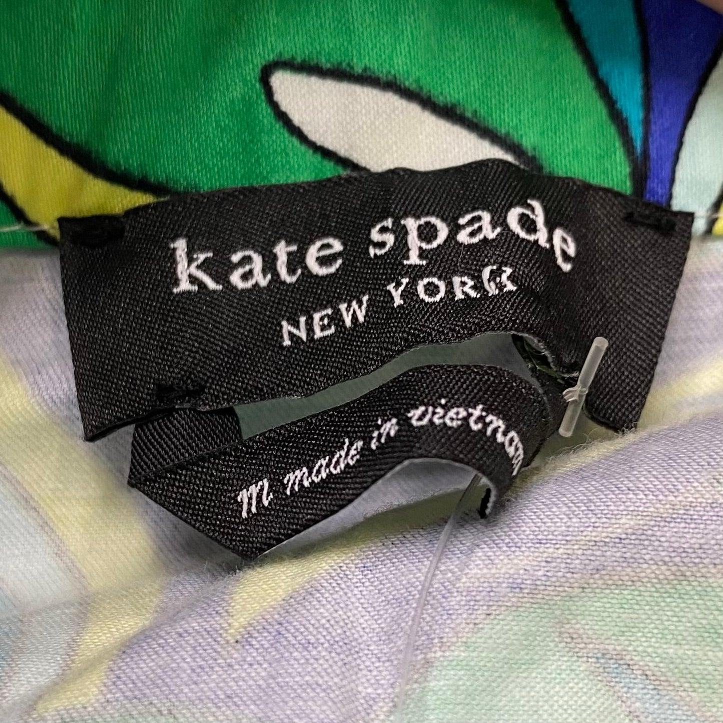 Blue Green Top Long Sleeve Designer Kate Spade, Size M