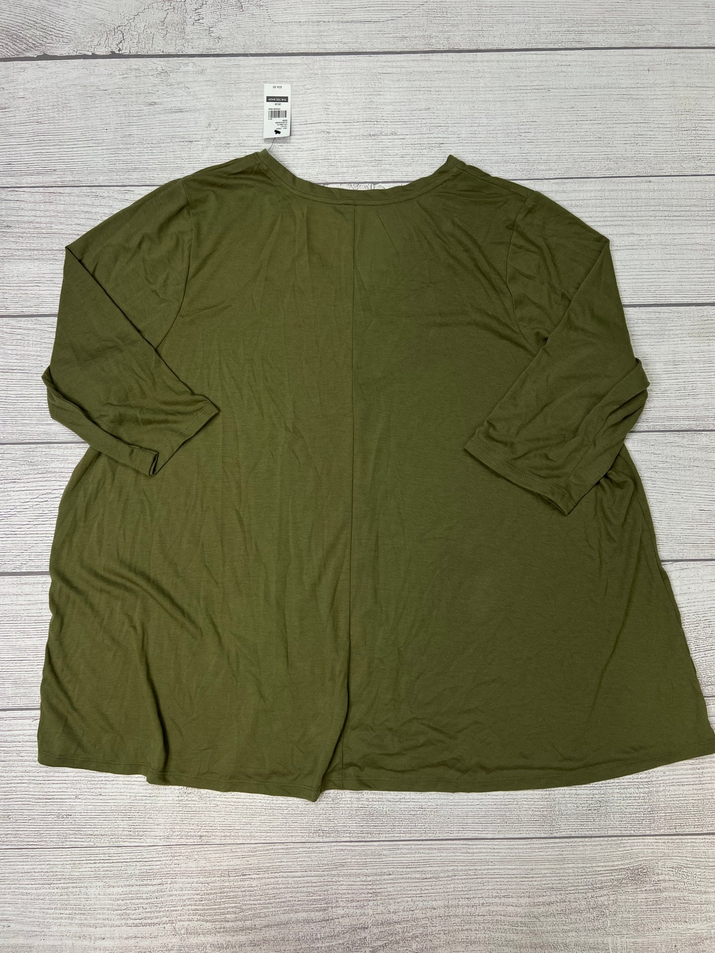 Top Long Sleeve By Lane Bryant In Green, Size: 3x