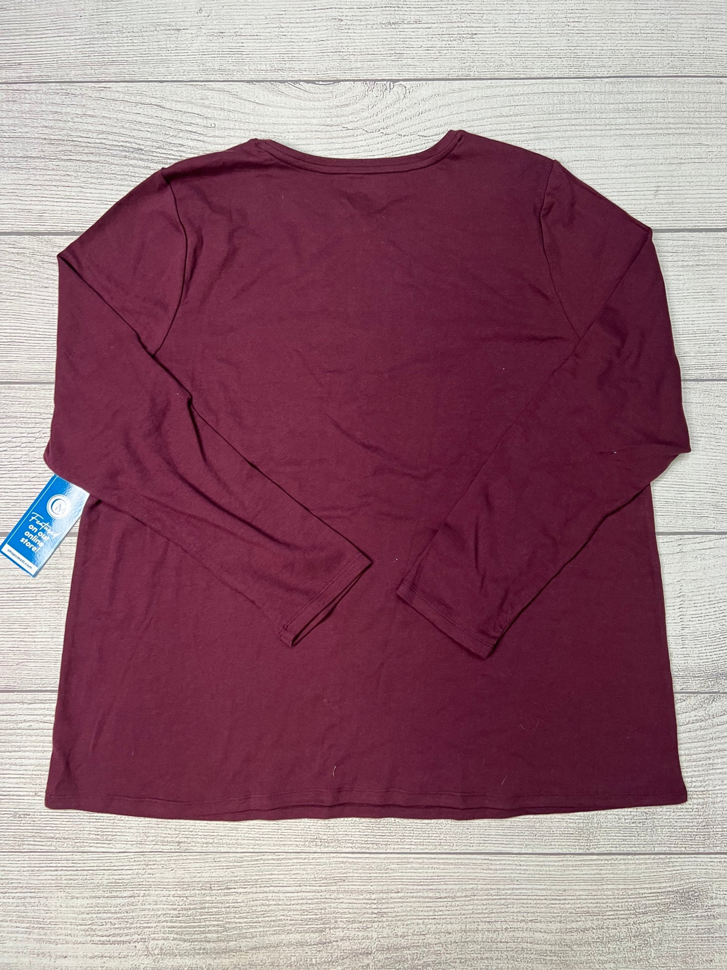 Top Long Sleeve Basic By Lane Bryant In Purple, Size: Xl