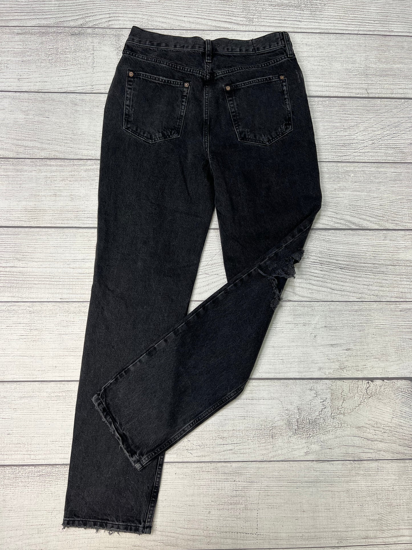 Jeans Straight By Free People In Black, Size: 8