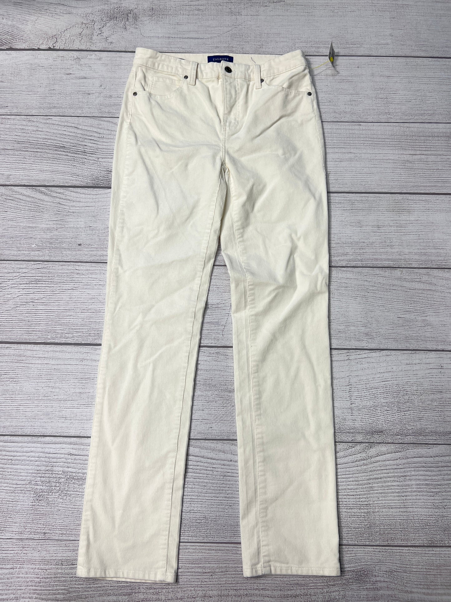 Pants Corduroy By Talbots In Cream, Size: 4