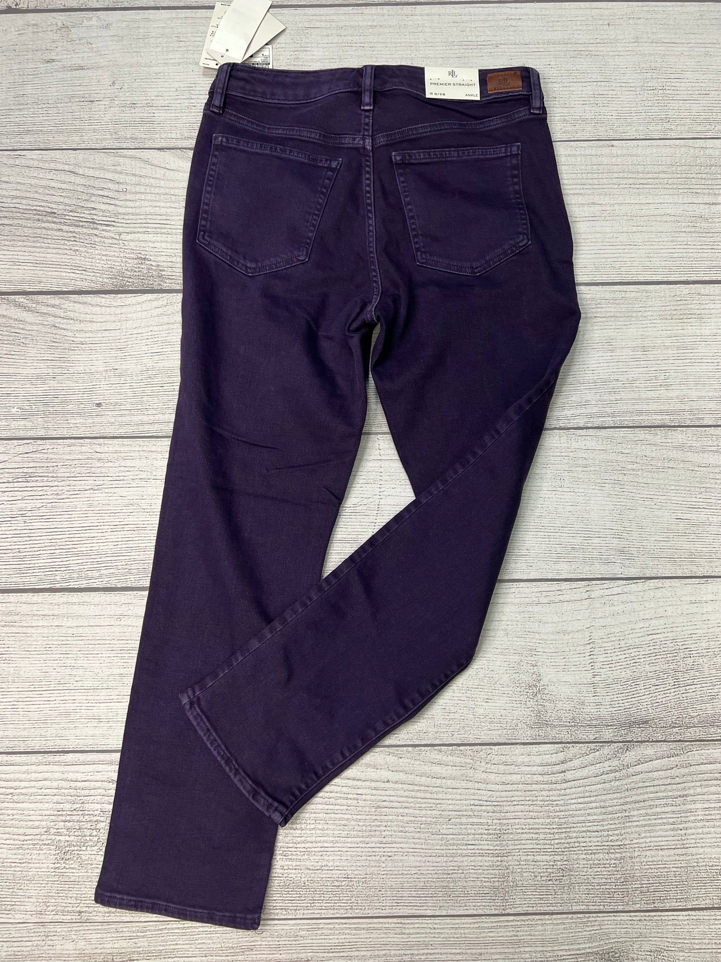 New! Jeans Straight By Lauren By Ralph Lauren In Purple, Size: 6