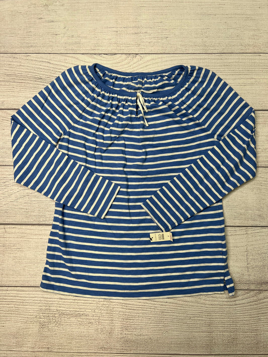 Top Long Sleeve By Talbots In Blue White, Size: M