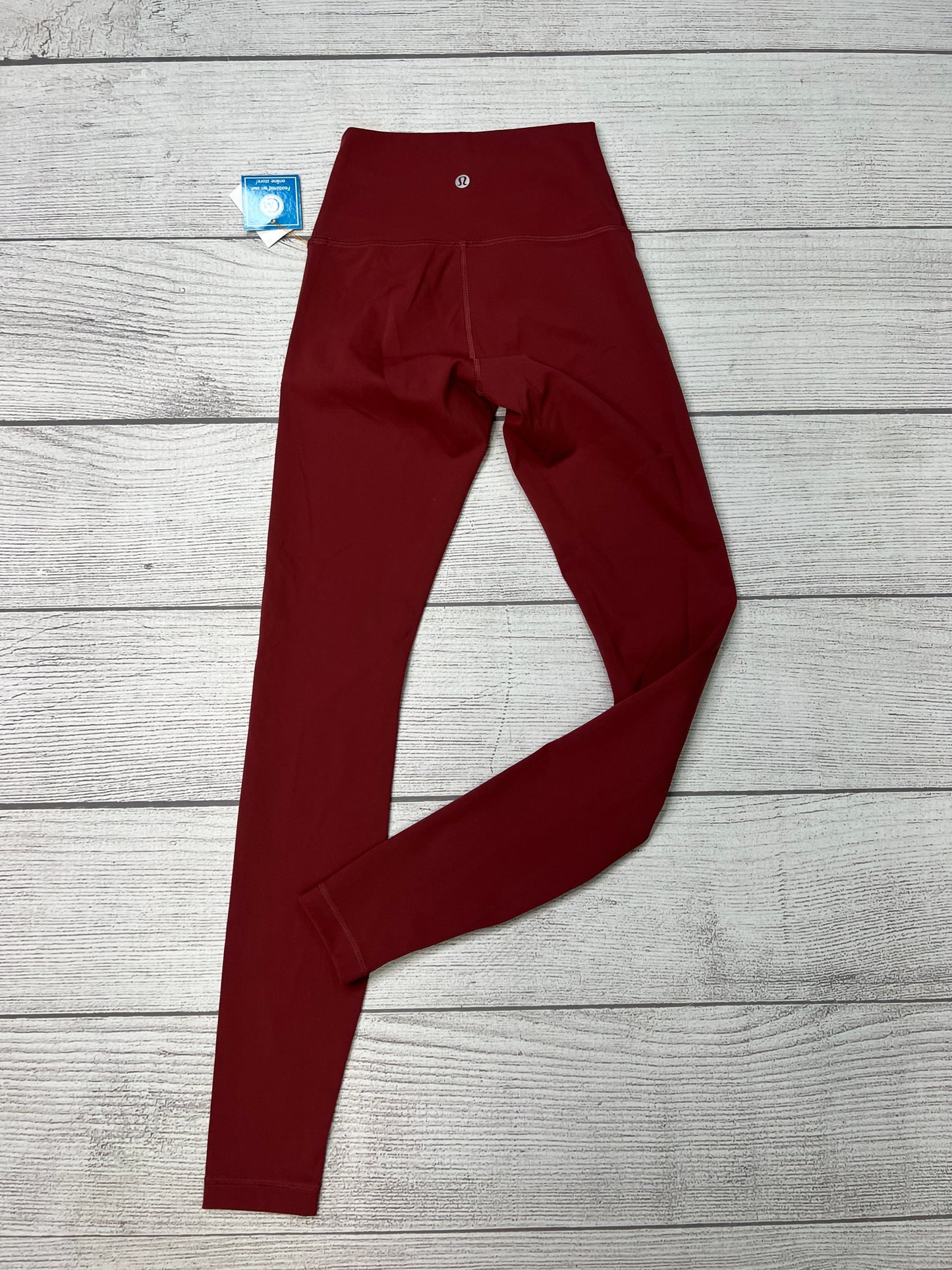 Athletic Leggings By Lululemon In Red, Size: Xs