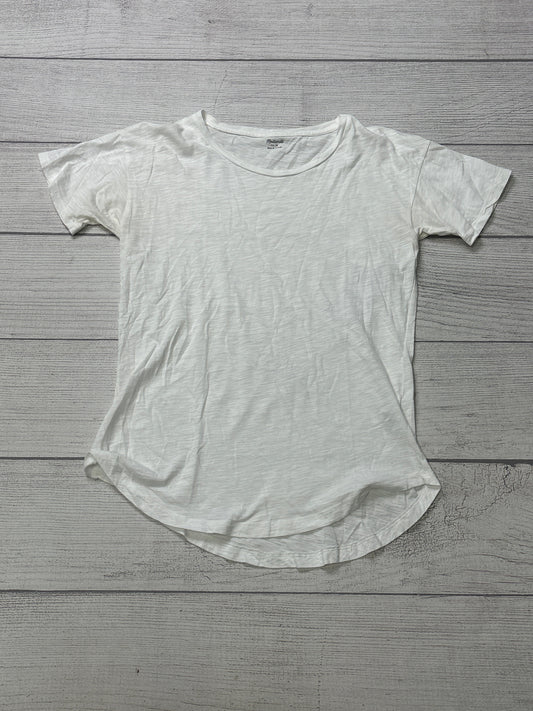 Top Short Sleeve Basic By Madewell In White, Size: M