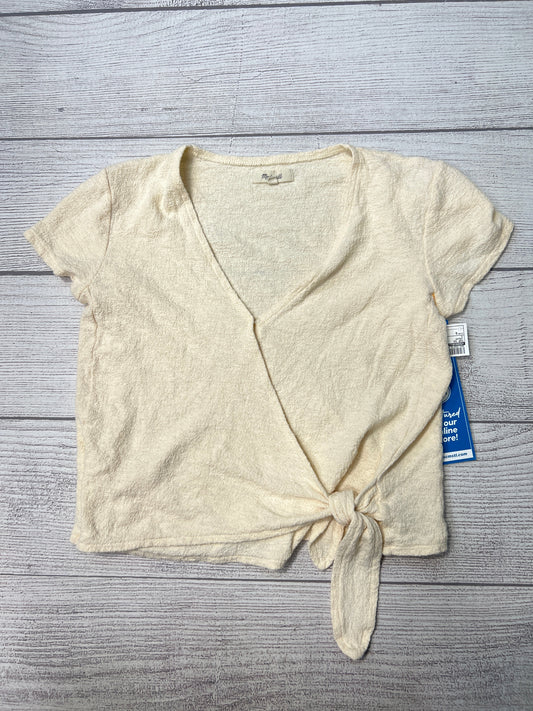 Top Short Sleeve By Madewell In Cream, Size: S