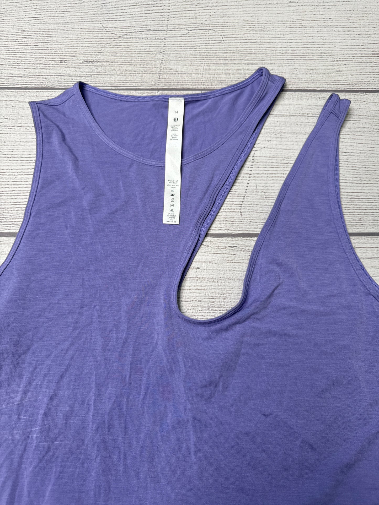 Athletic Tank Top By Lululemon In Purple, Size: L