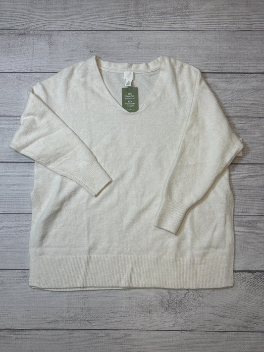 Sweater By H&m In White, Size: L