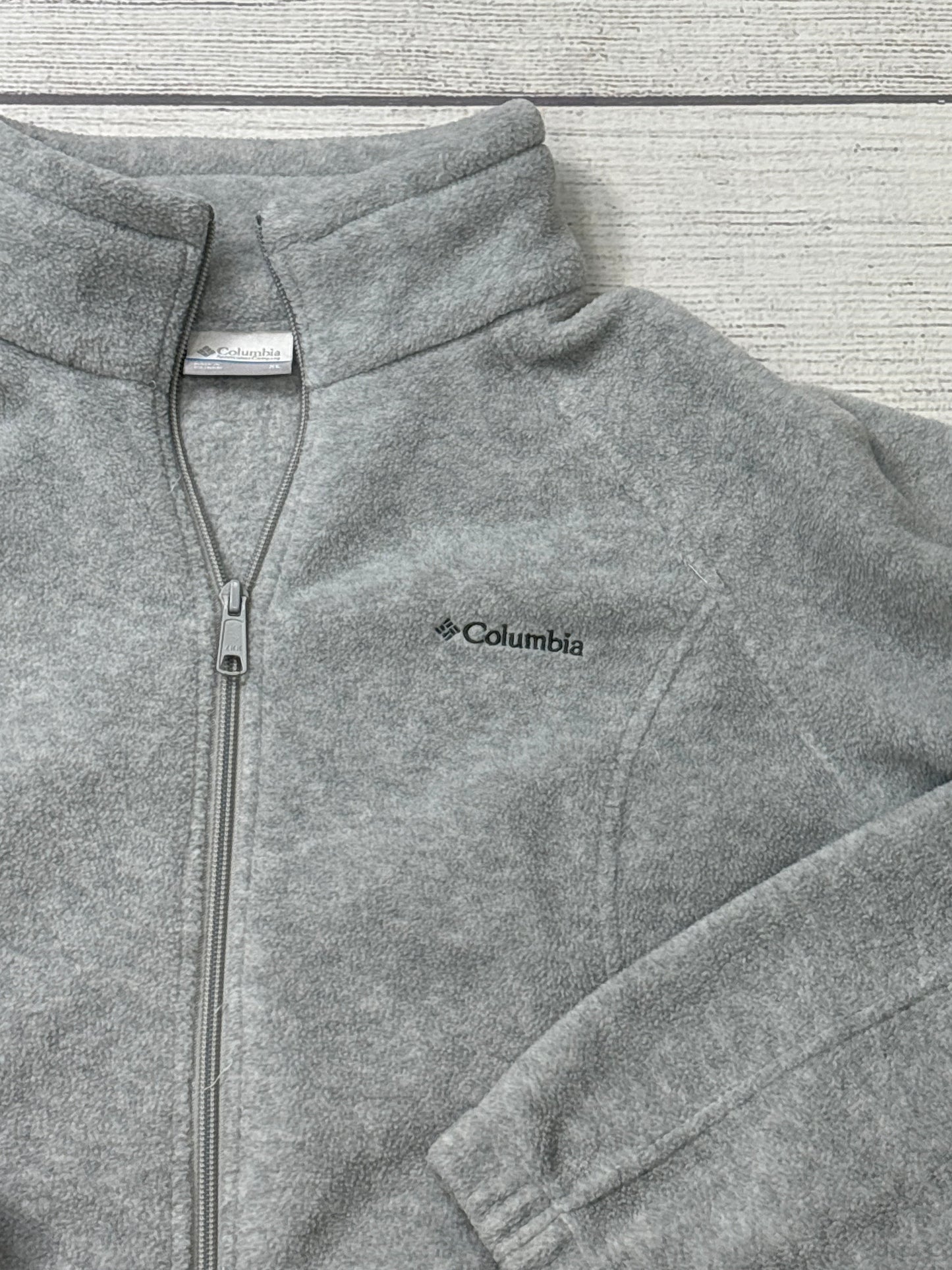 Jacket Fleece By Columbia In Grey, Size: Xl