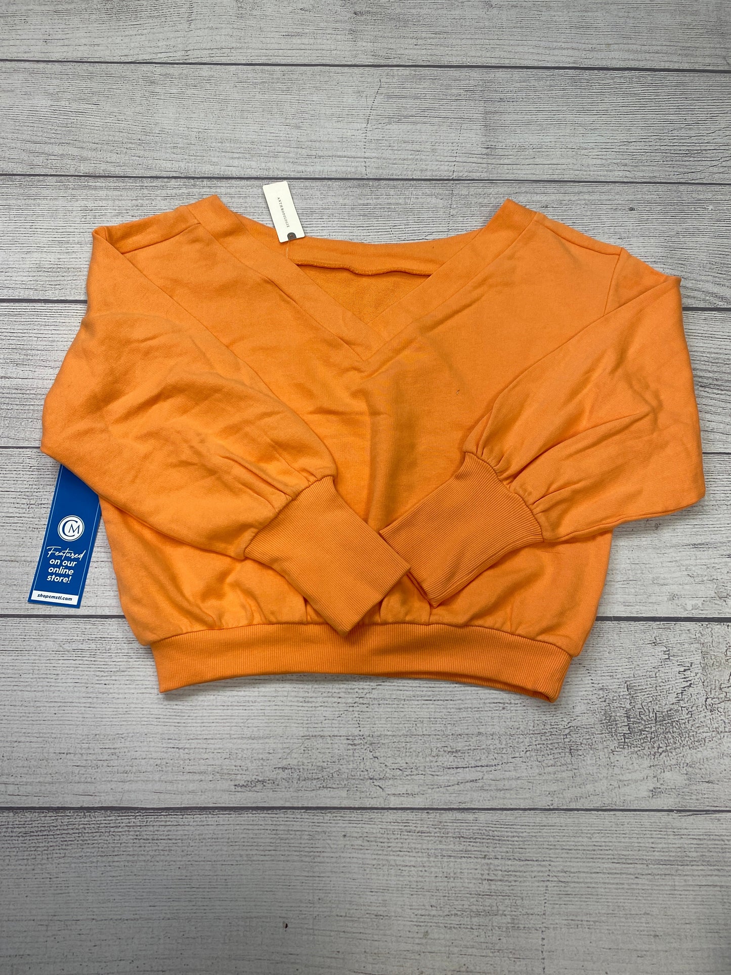 New! Top Long Sleeve By Maeve In Orange, Size: M