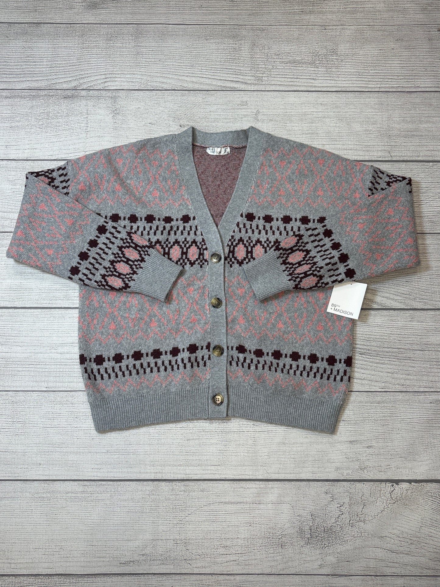 New! Sweater Cardigan By 89th And Madison In Grey, Size: Xl