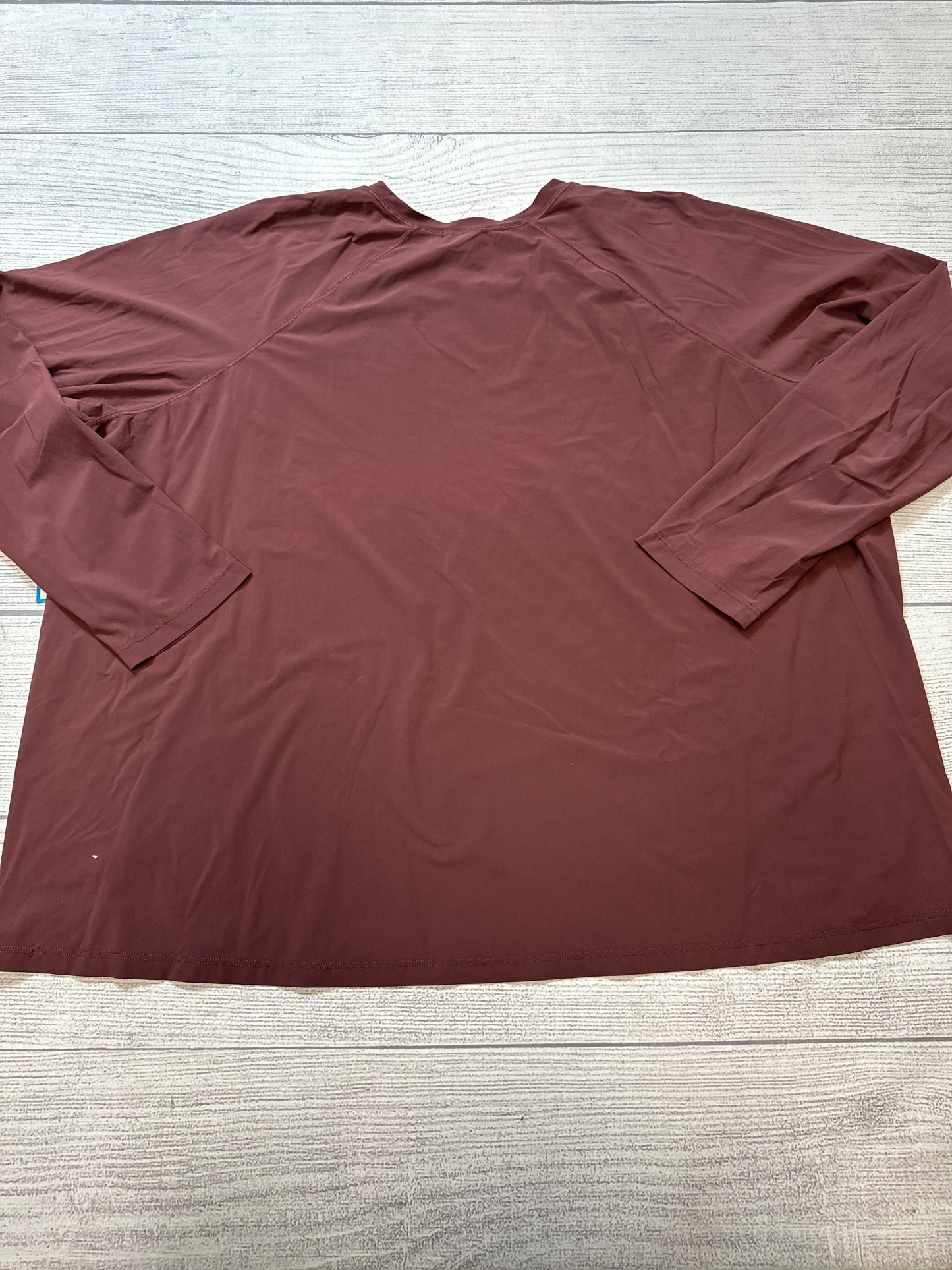 Athletic Top Long Sleeve Crewneck By Athleta In Brown, Size: 3x