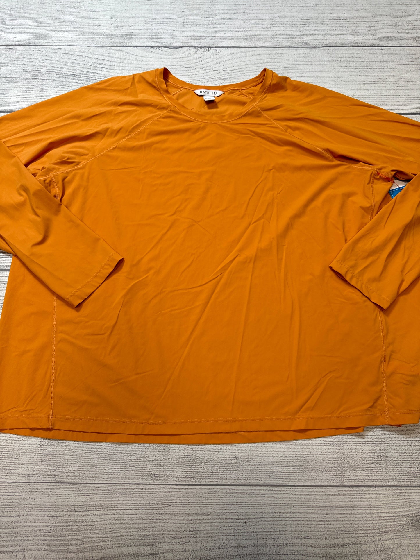 Athletic Top Long Sleeve Crewneck By Athleta In Orange, Size: 3x