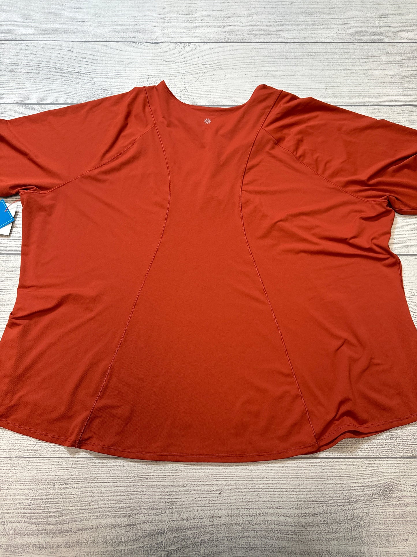 Athletic Top Short Sleeve By Athleta In Orange, Size: 3x