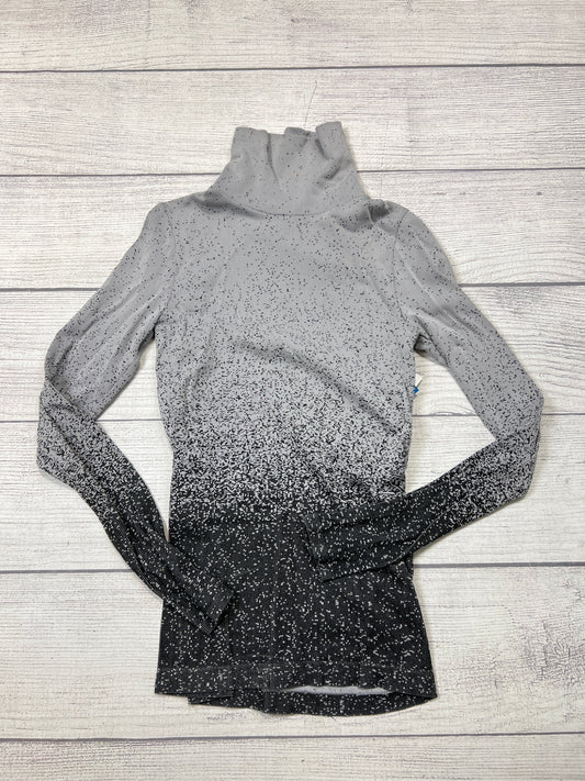 Athletic Top Long Sleeve Crewneck By Athleta In Black & Grey, Size: Xs