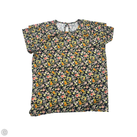 Top Short Sleeve By Loft In Floral Print, Size: Xs