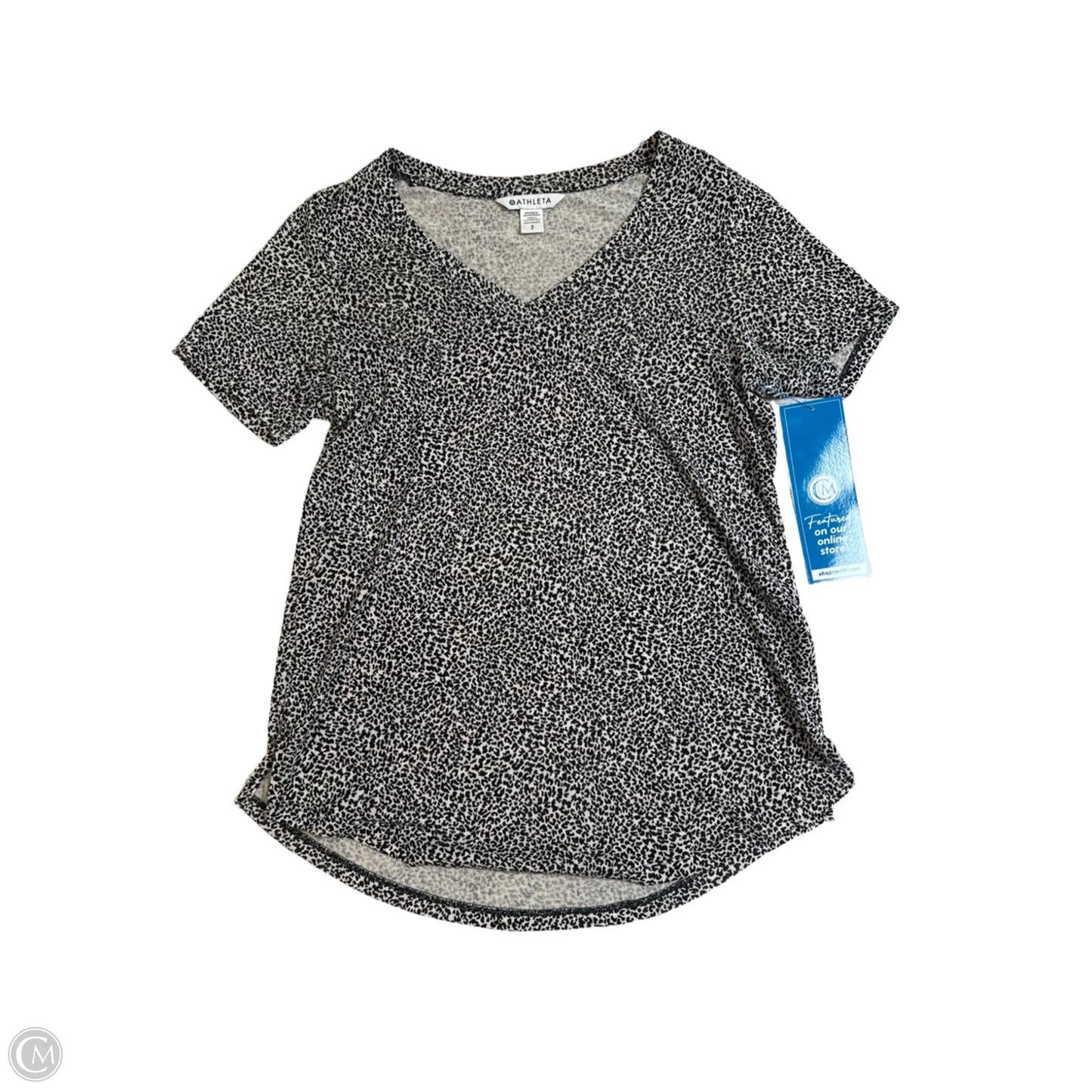 Top Short Sleeve By Athleta In Animal Print, Size: S