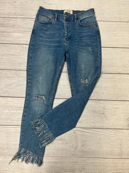 Blue Jeans Cropped Free People, Size 8
