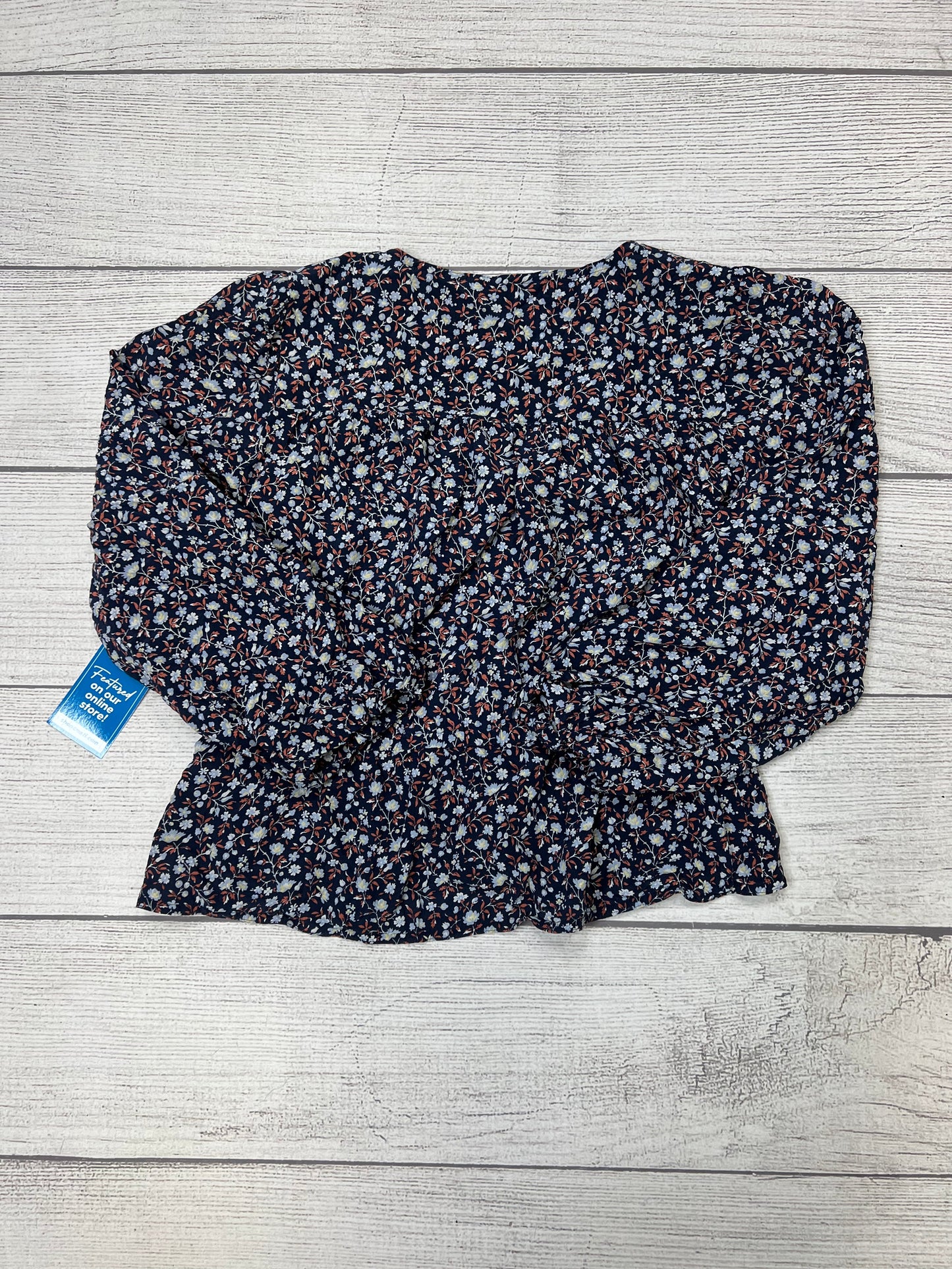 Floral Top Long Sleeve Madewell, Size M