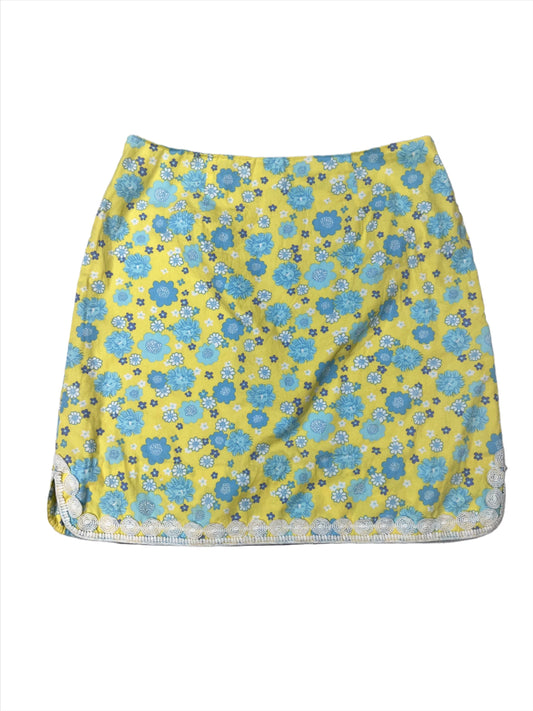 Yellow Skirt Mini & Short Lilly Pulitzer, Size 6