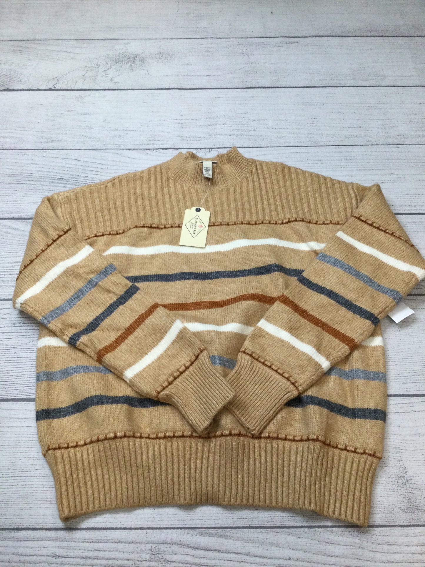 Sweater By St Johns Bay In Tan, Size: L