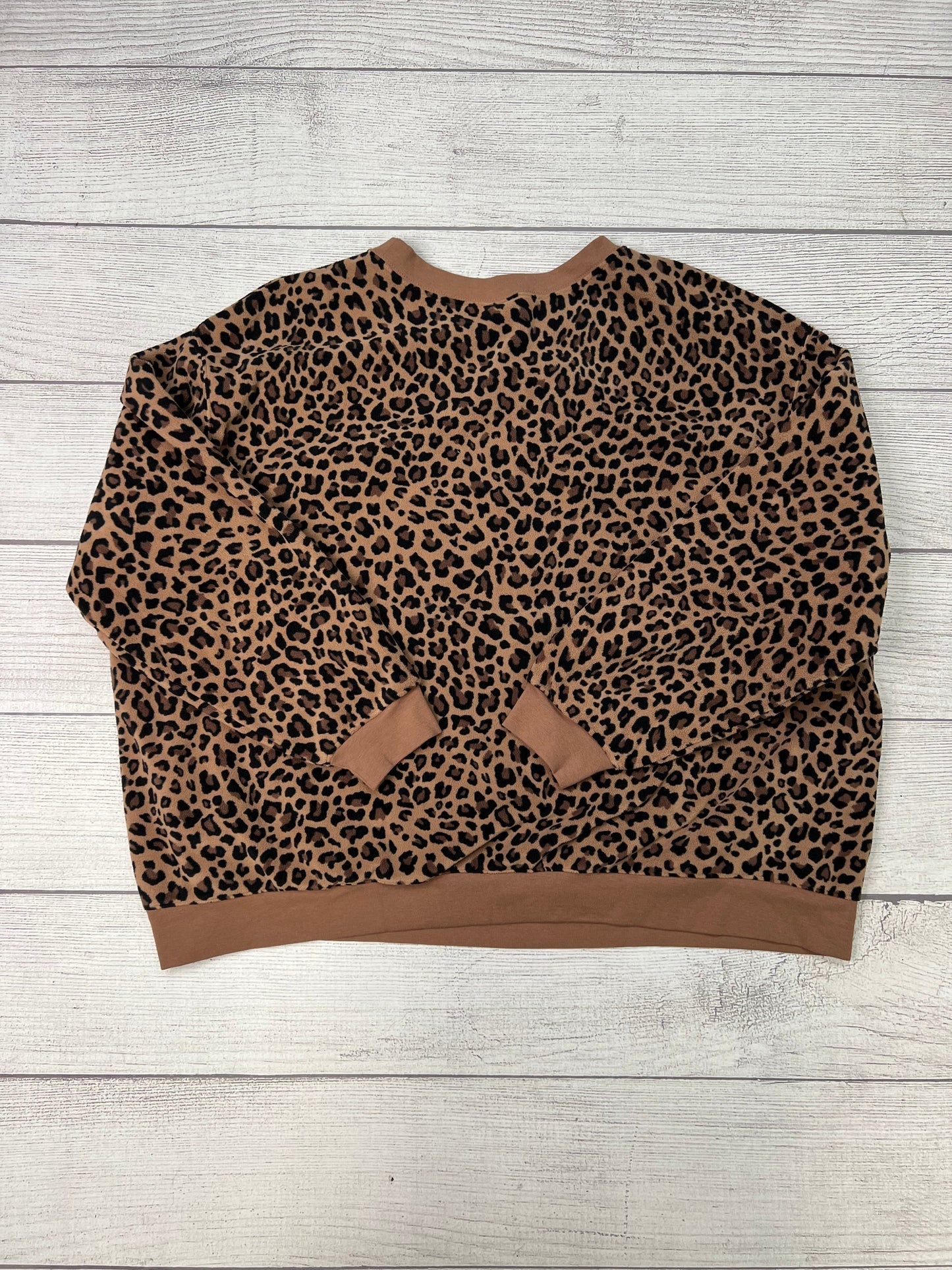 Athletic Sweatshirt Crewneck By Nike Apparel In Animal Print, Size: 3x