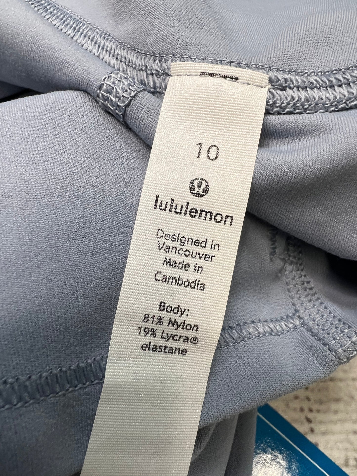 Athletic Leggings By Lululemon In Blue, Size: 10