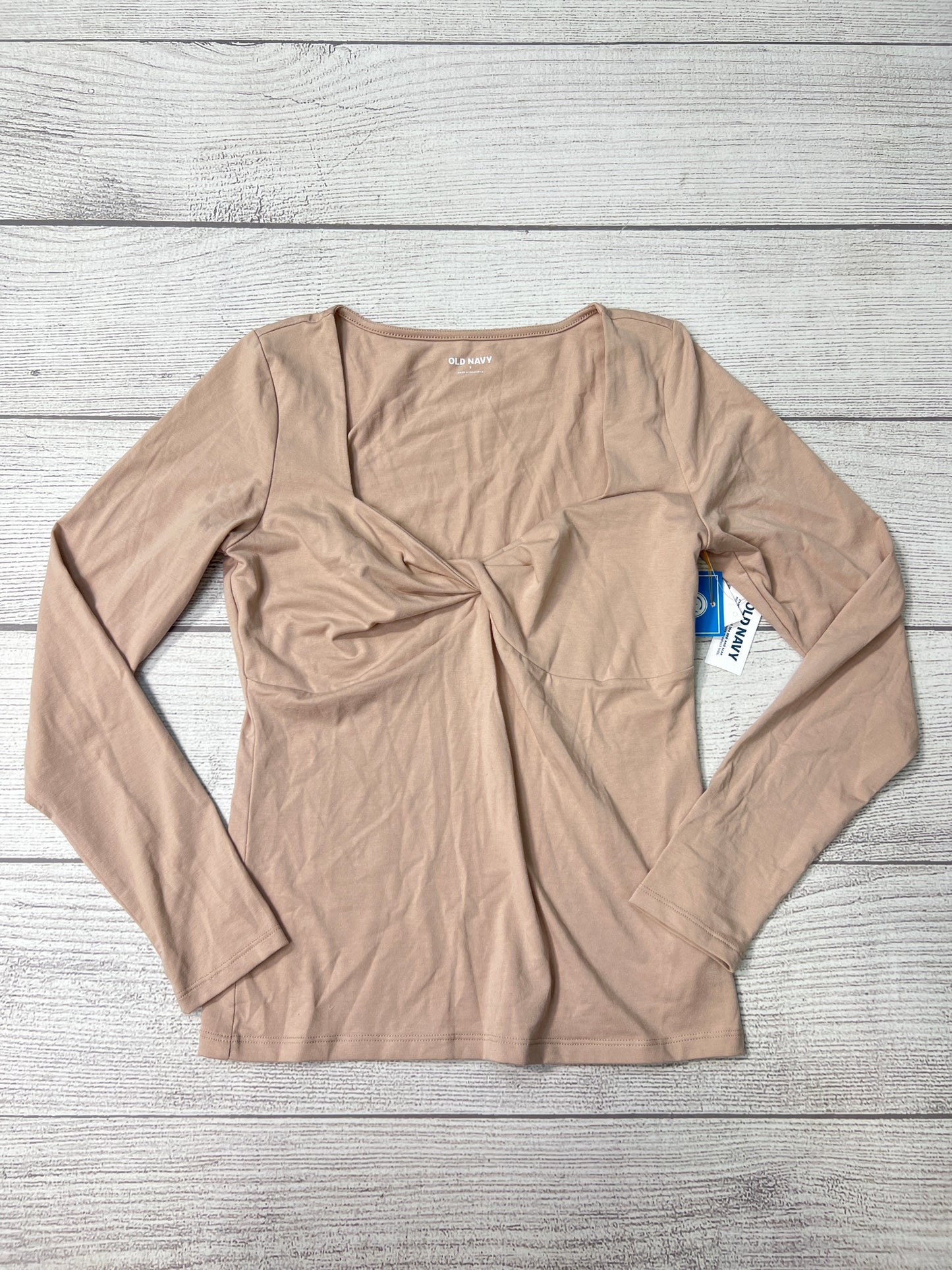 Top Long Sleeve By Old Navy In Brown, Size: S