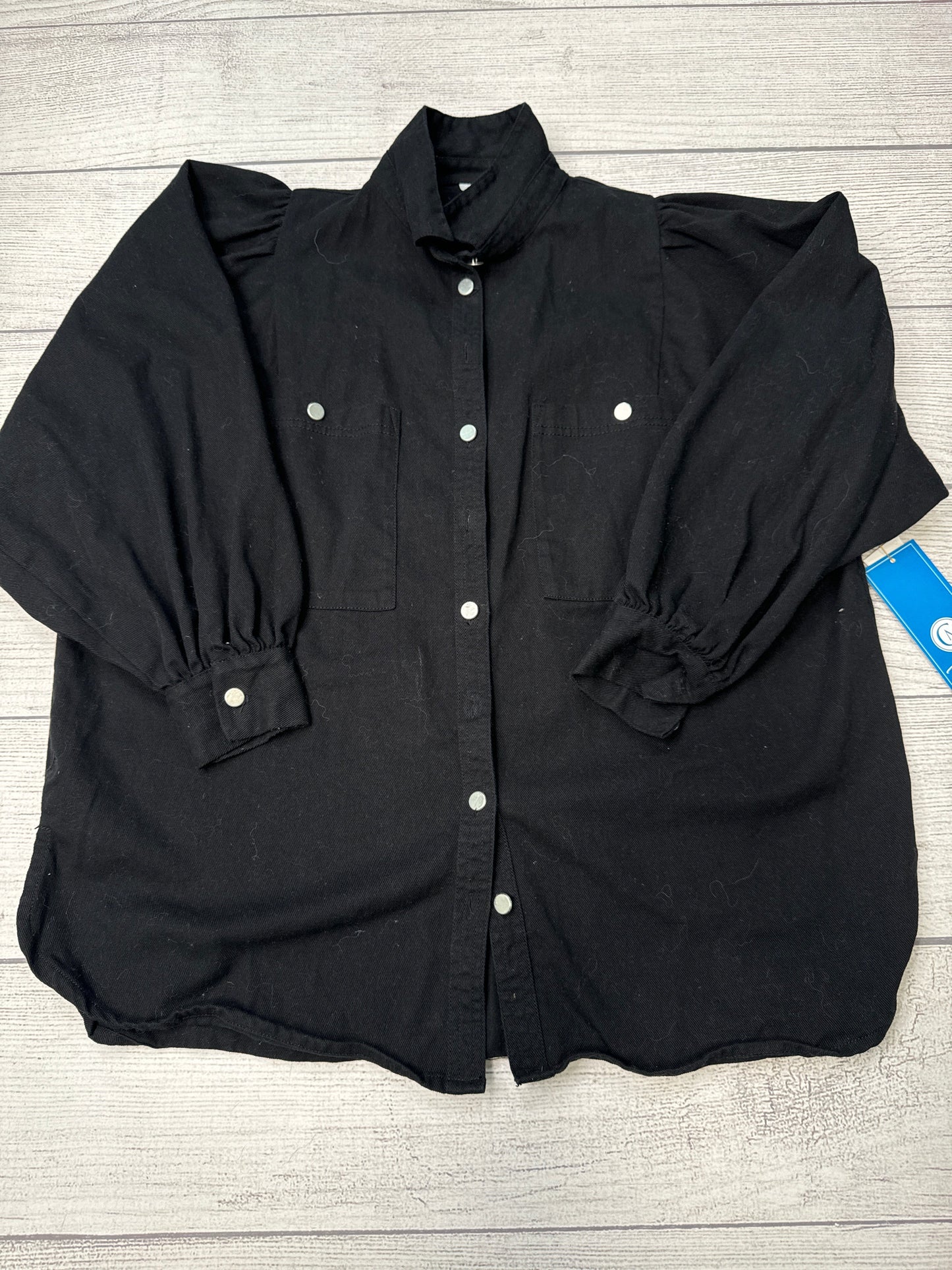 Jacket Denim By Top Shop In Black, Size: S