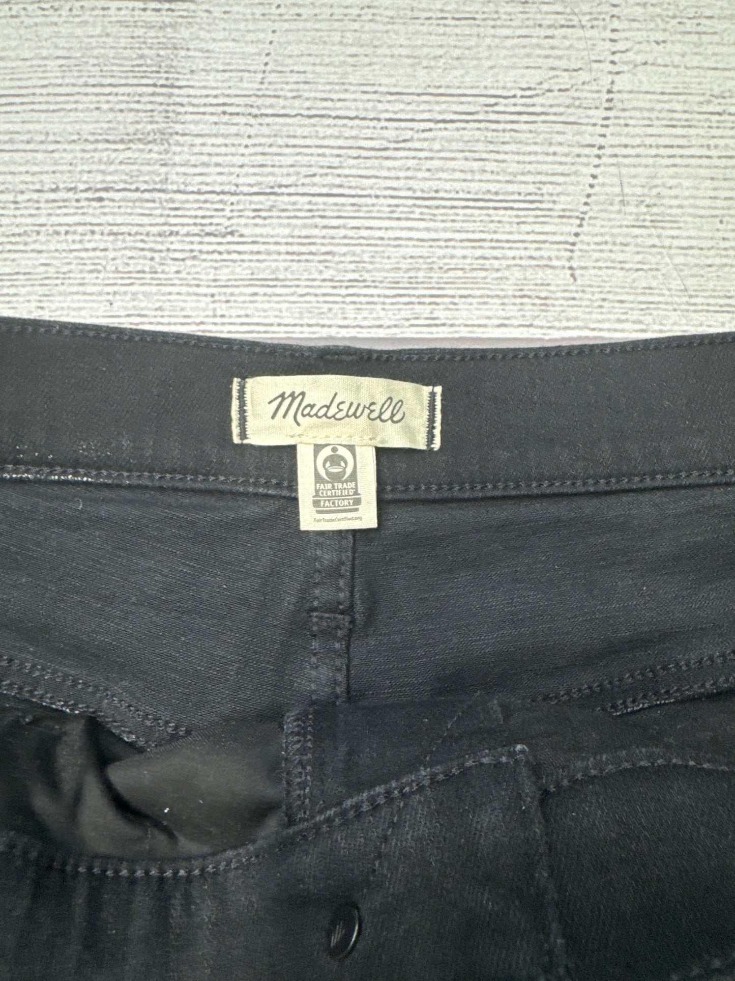 Jeans Straight By Madewell In Black Denim, Size: 14p