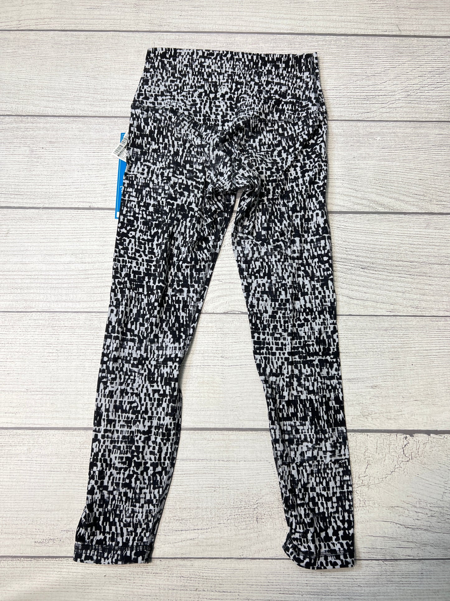 Athletic Leggings By Lululemon In Black White, Size: 6