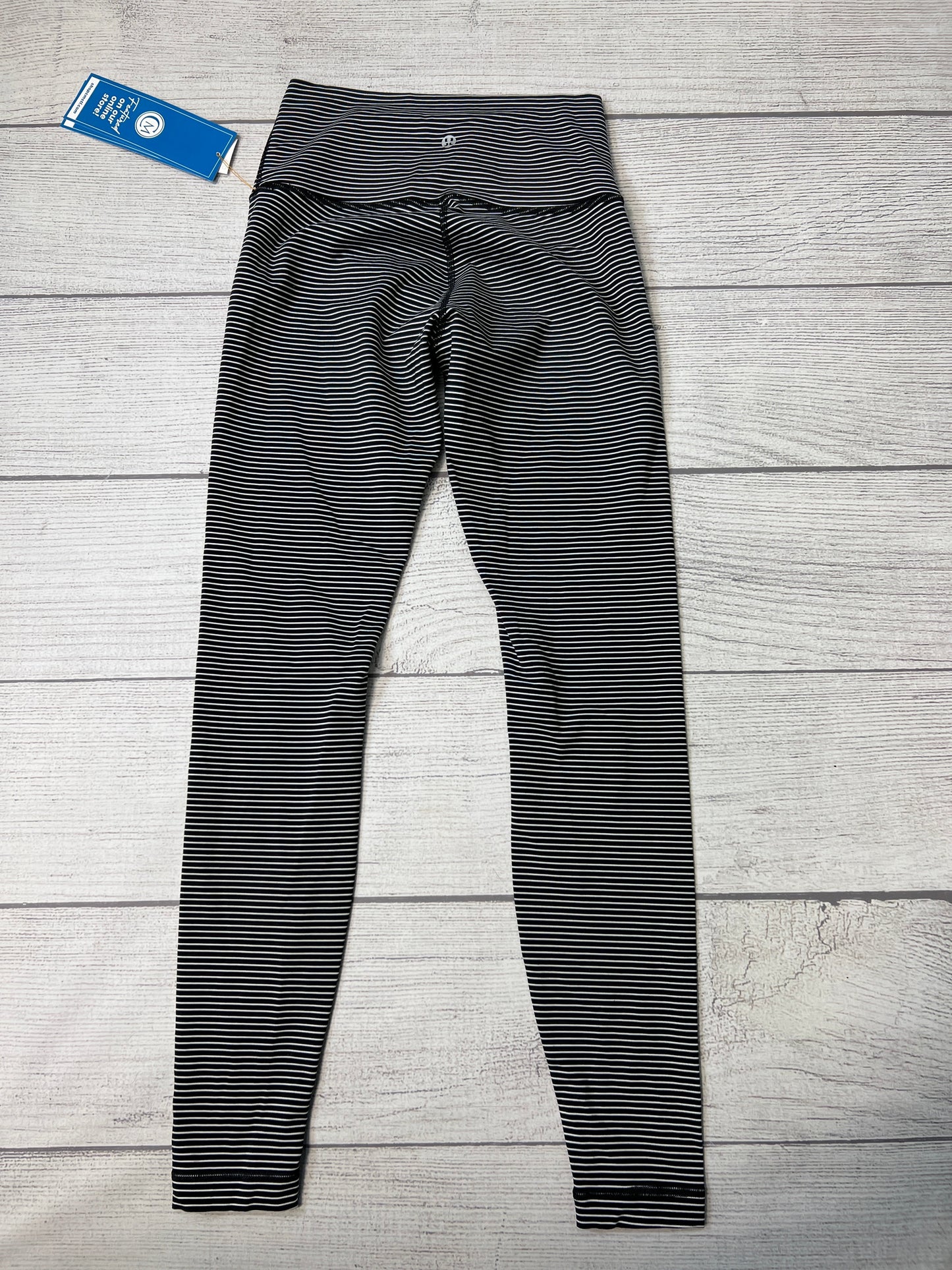 Athletic Leggings By Lululemon In Striped, Size: 6