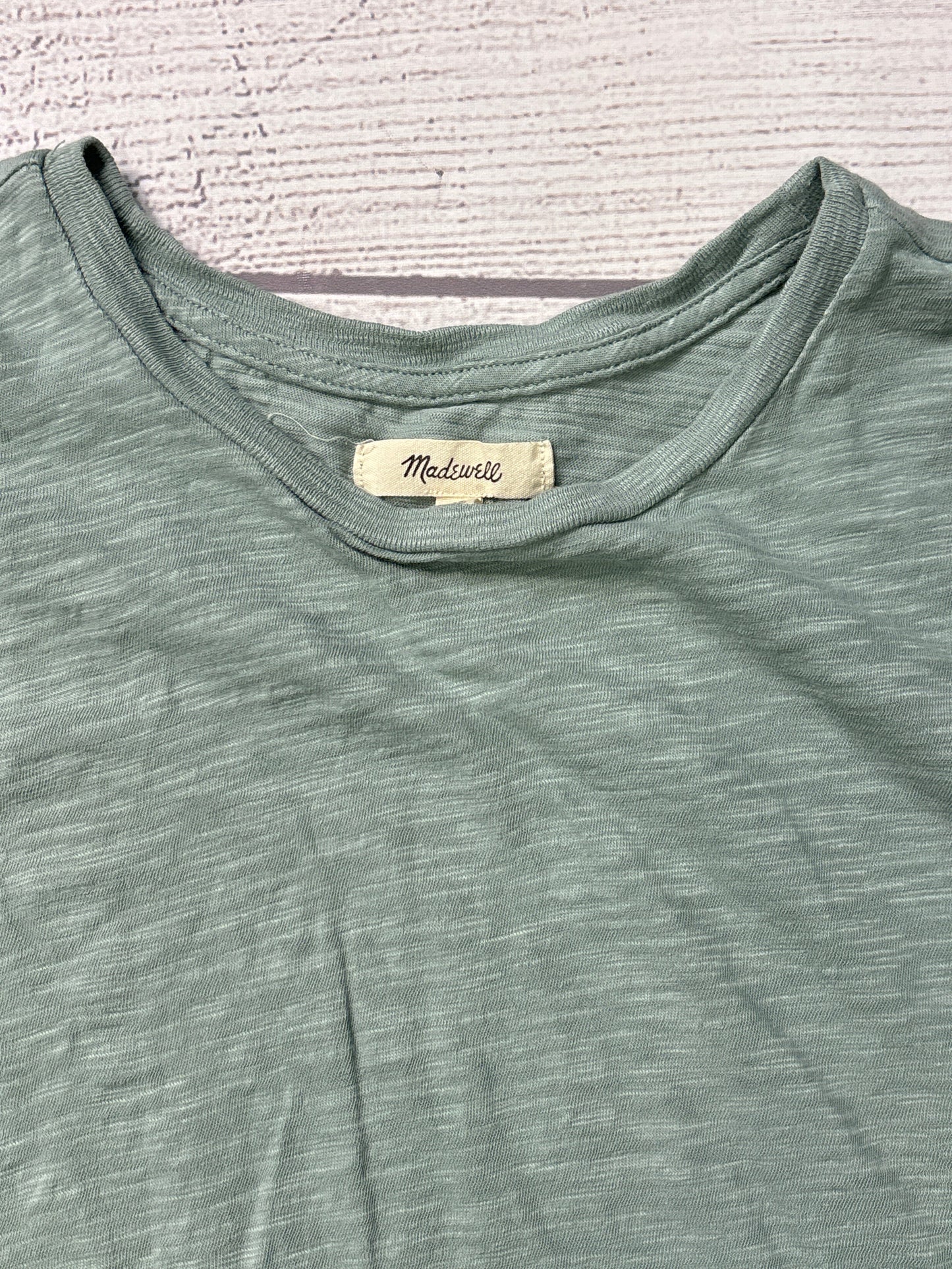 Top Short Sleeve By Madewell In Green, Size: M