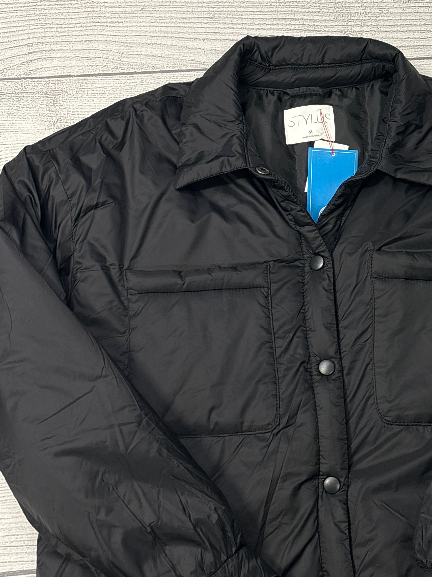 Coat Puffer & Quilted By Stylus In Black, Size: M