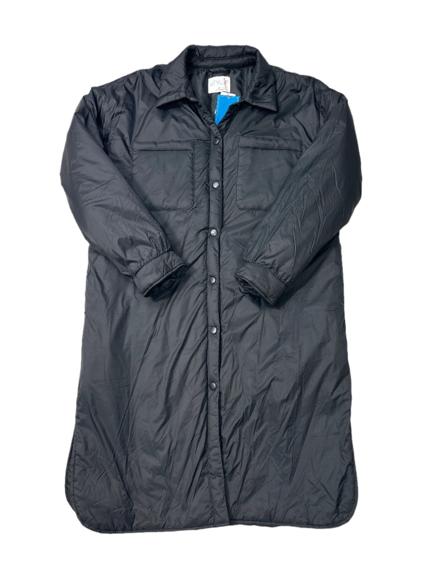 Coat Puffer & Quilted By Stylus In Black, Size: M