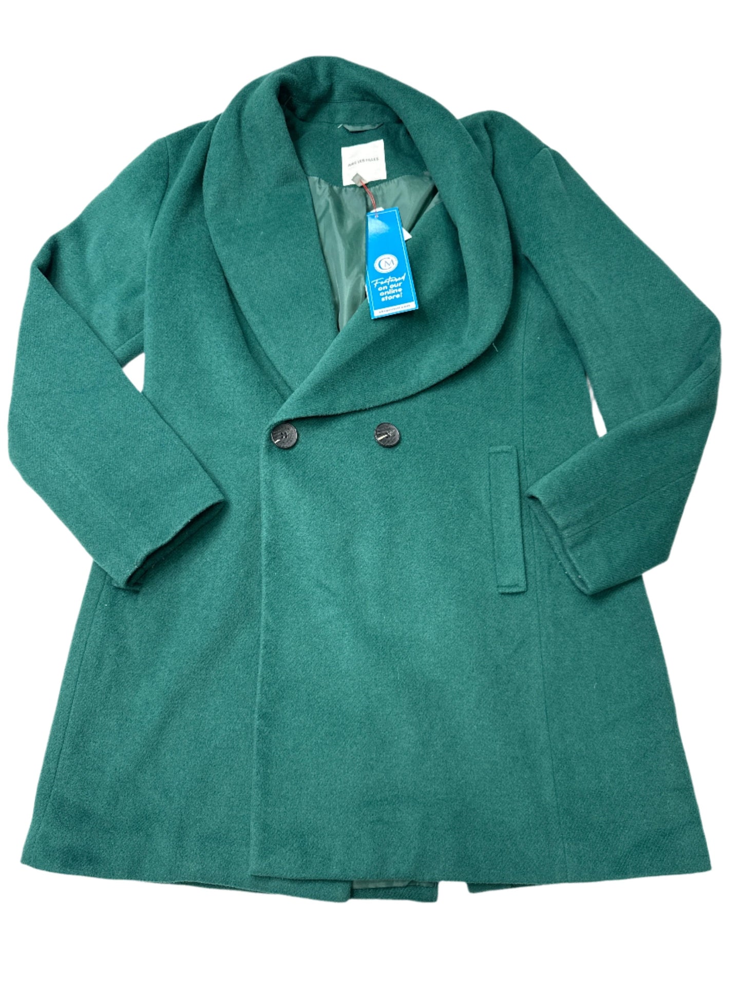 Coat Peacoat By Avec Les Filles In Green, Size: M