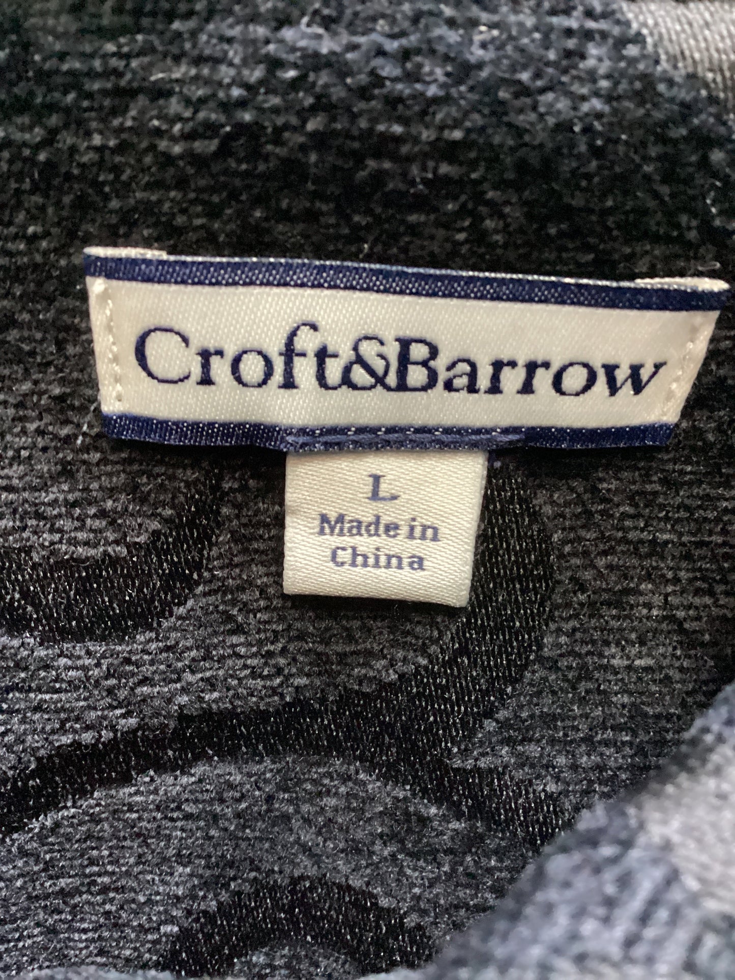 Jacket Moto By Croft And Barrow In Black, Size: L