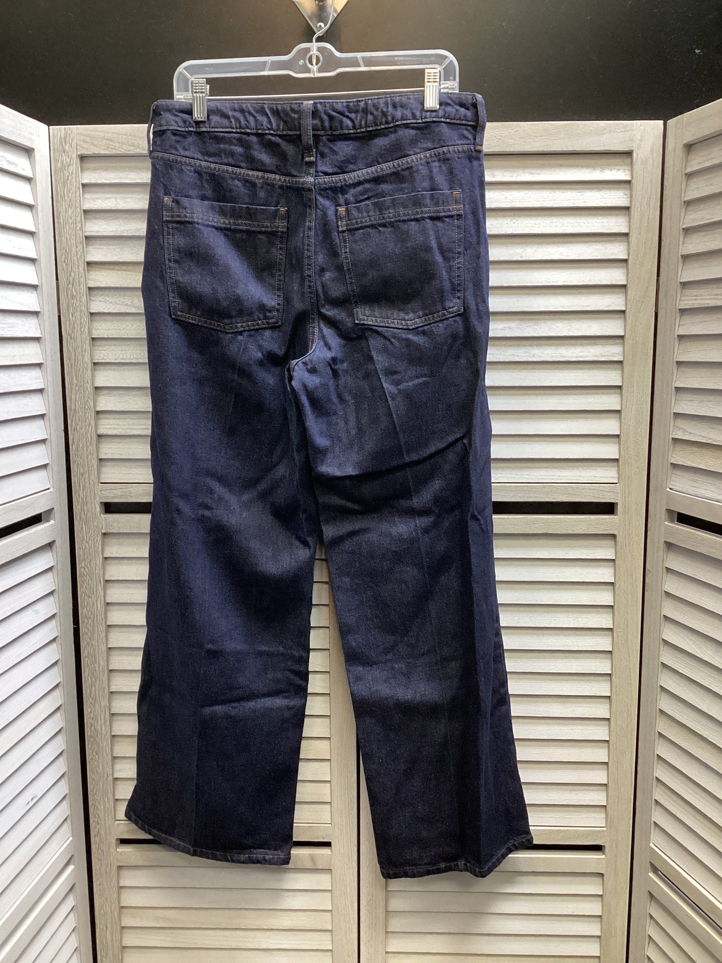 Jeans Flared By Banana Republic In Blue Denim, Size: 12