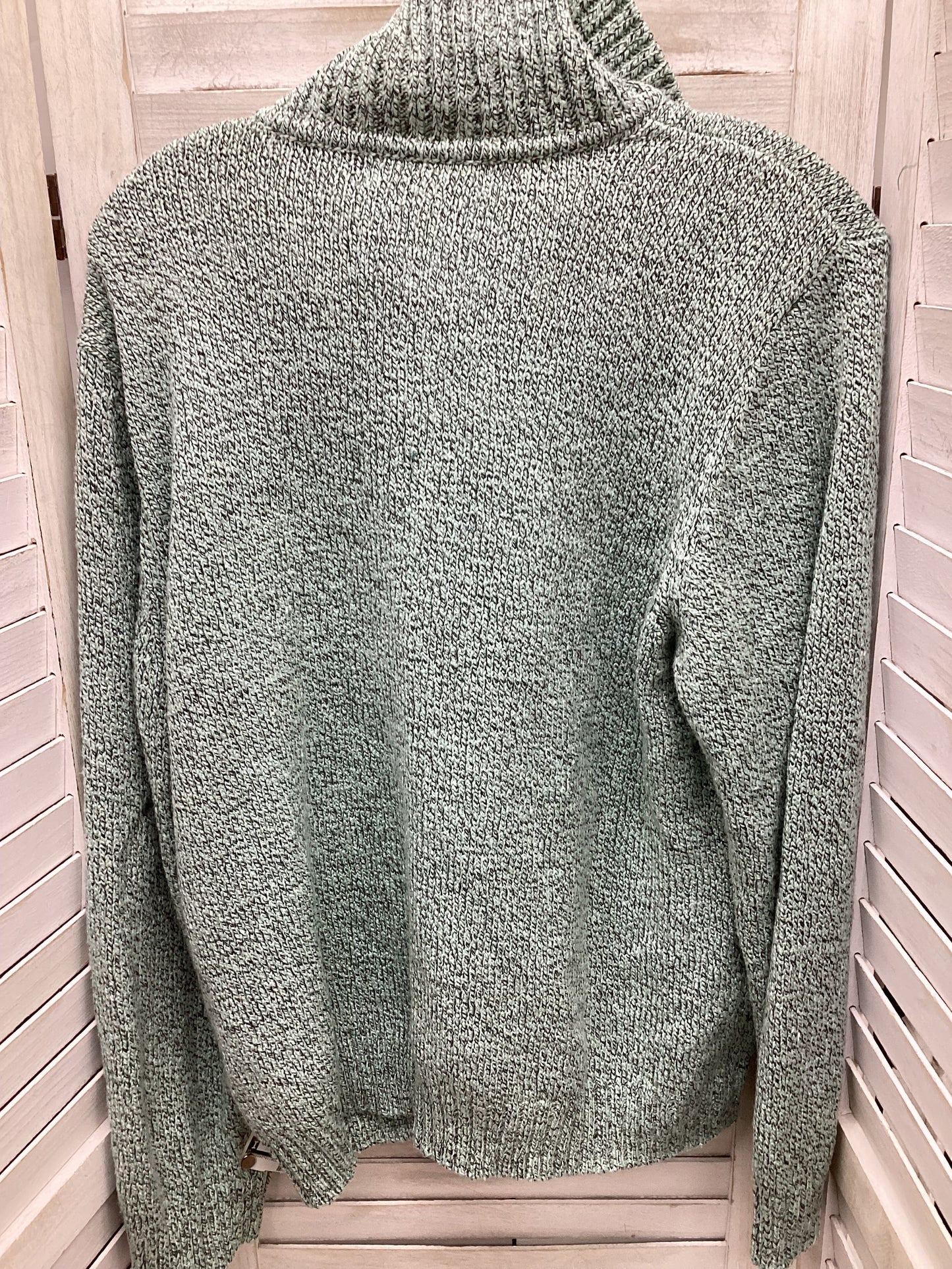 Sweater By Karen Scott In Black & Green, Size: Xl