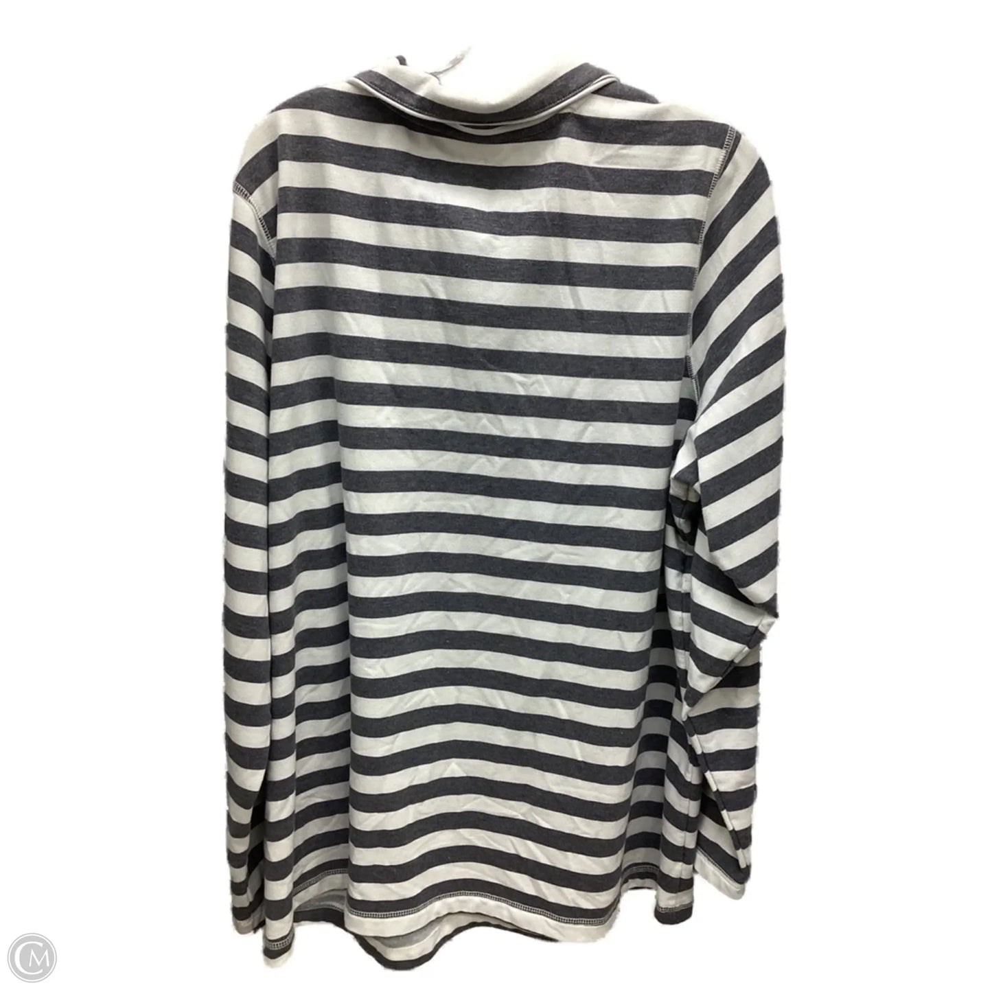 Blouse Long Sleeve By Croft And Barrow In Striped Pattern, Size: 2x