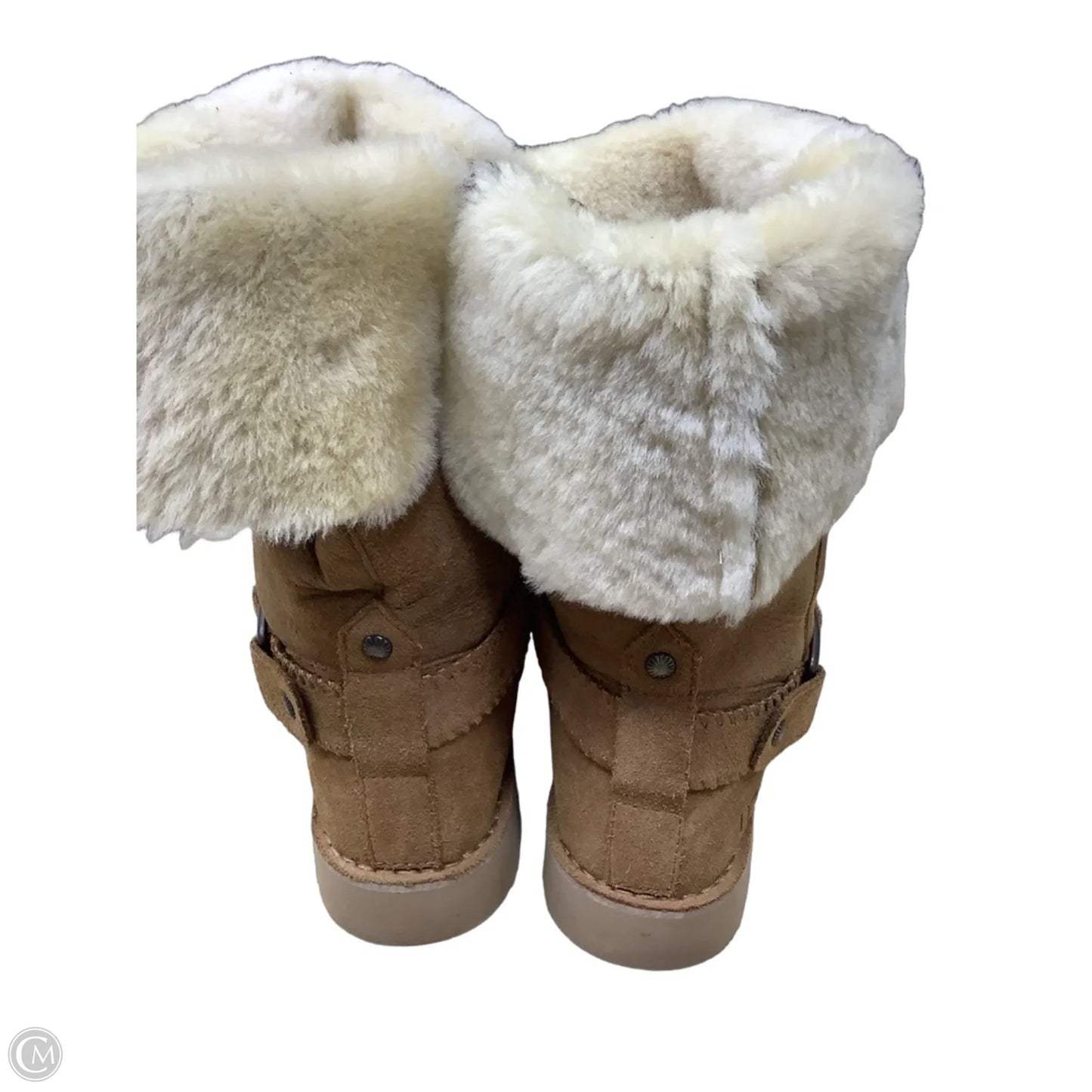 Boots Designer By Ugg In Brown, Size: 10
