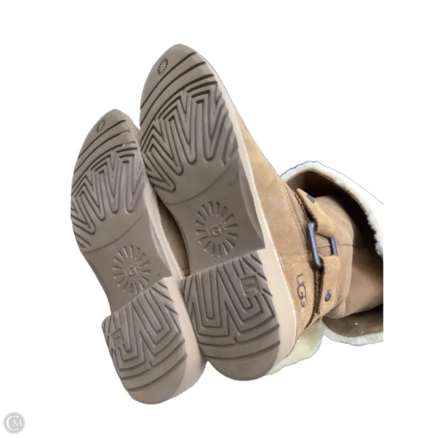 Boots Designer By Ugg In Brown, Size: 10