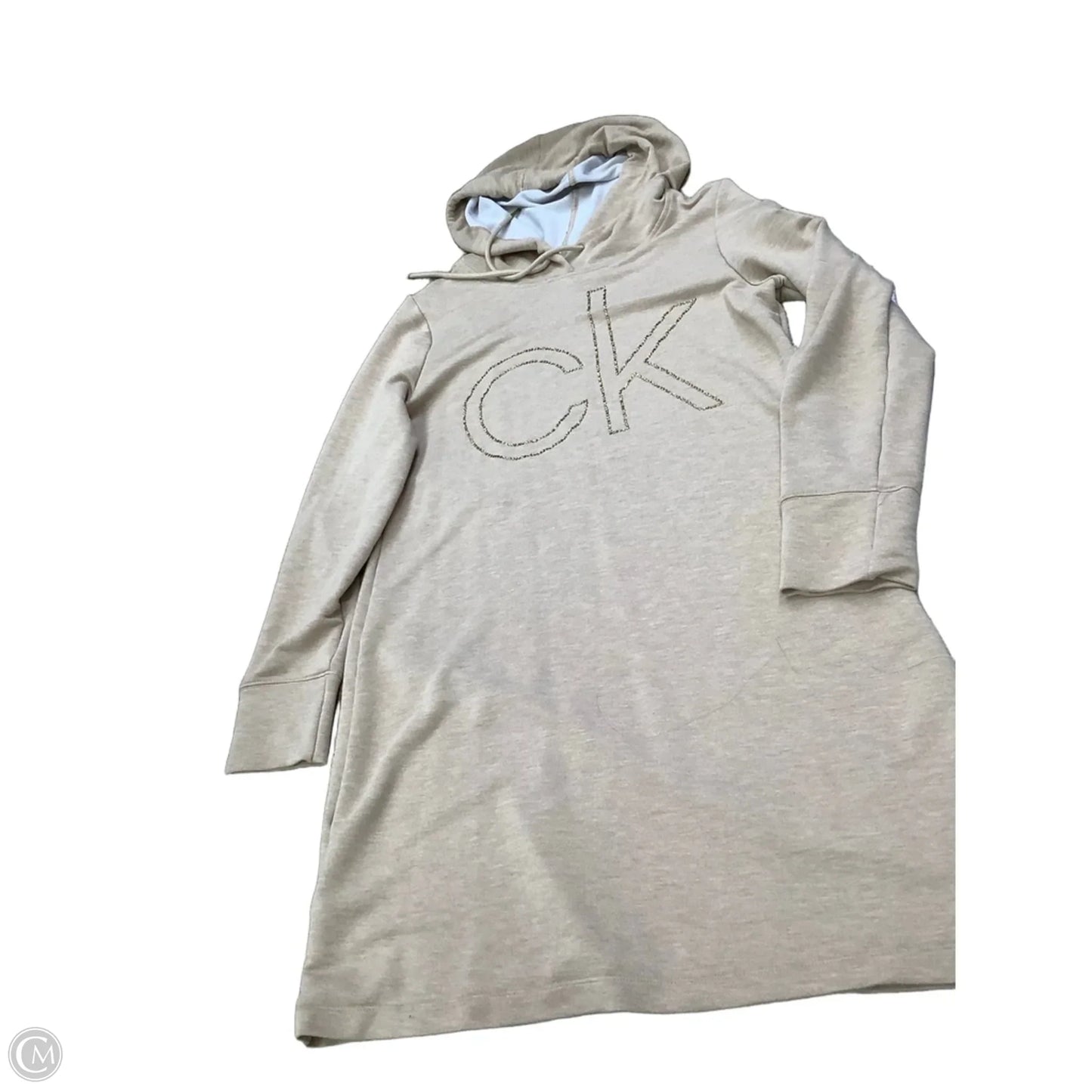 Dress Casual Short By Calvin Klein In Tan, Size: L