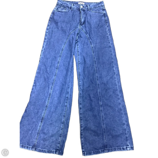 Jeans Wide Leg By Fashion Nova In Blue Denim, Size: M