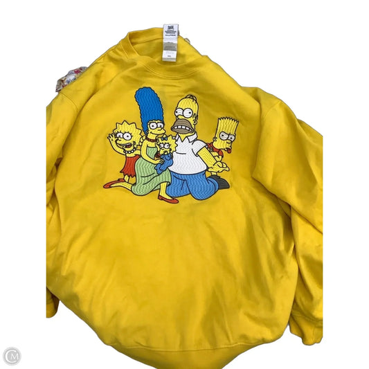 Sweatshirt Crewneck By Sim & Sam In Yellow, Size: Xxl