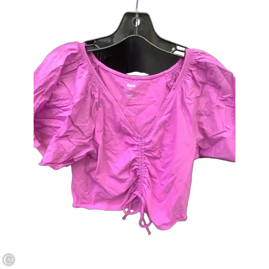 Top Short Sleeve By Maeve In Purple, Size: M